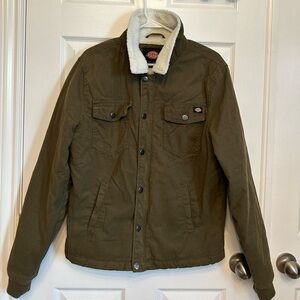 Dickies Canvas Duck Sherpa Lined Work Chore Jacket Coat Men Small unisex